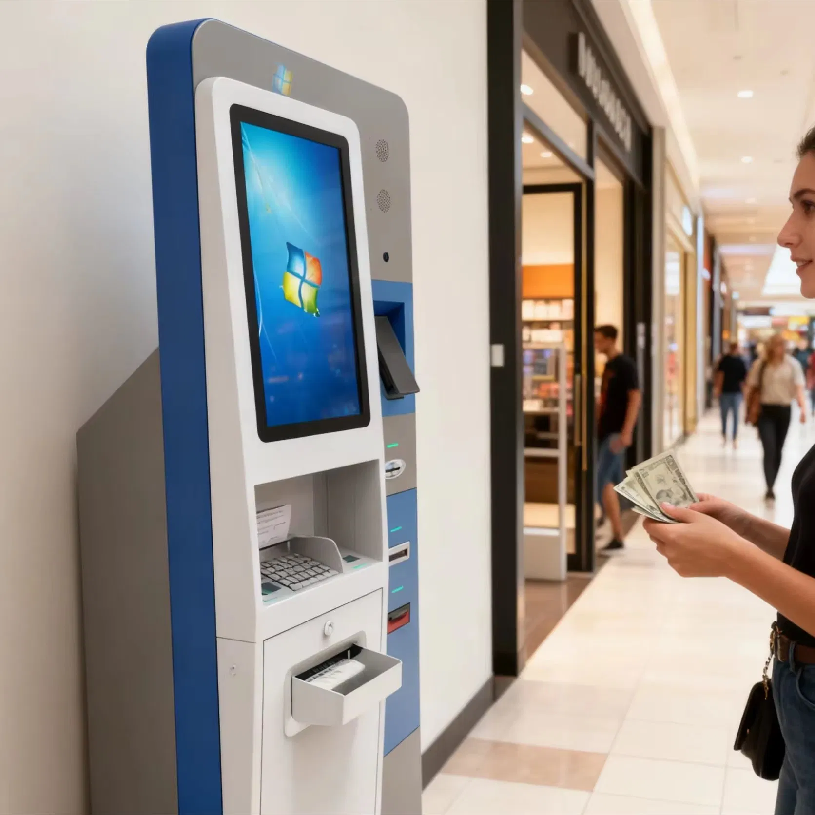 21.5" Touch Screen Cryptocurrency Machine Self Service Kiosk Sell and Buy Crypto ATM Batm Btc Cryptocurrency ATM