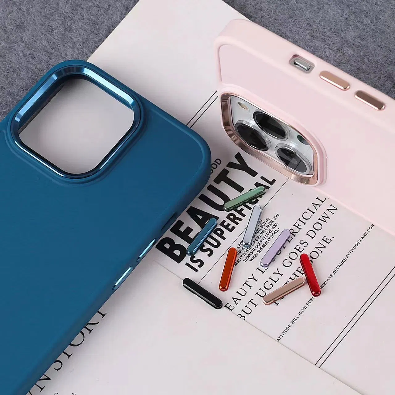 Чехол 3 в 1 для iPhone 14/13 Pro Max с металлической линзой