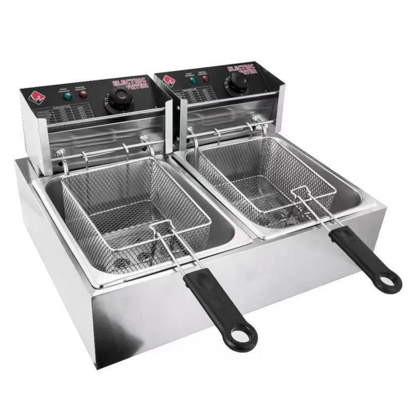 Catering Equipment 220V 2500W Thickened Stainless Steel Commercial Deep Fryer