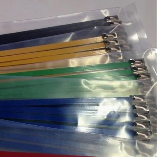 Стяжка хомут из нержавеющей стали с ПВХ покрытием, 6/10 мм