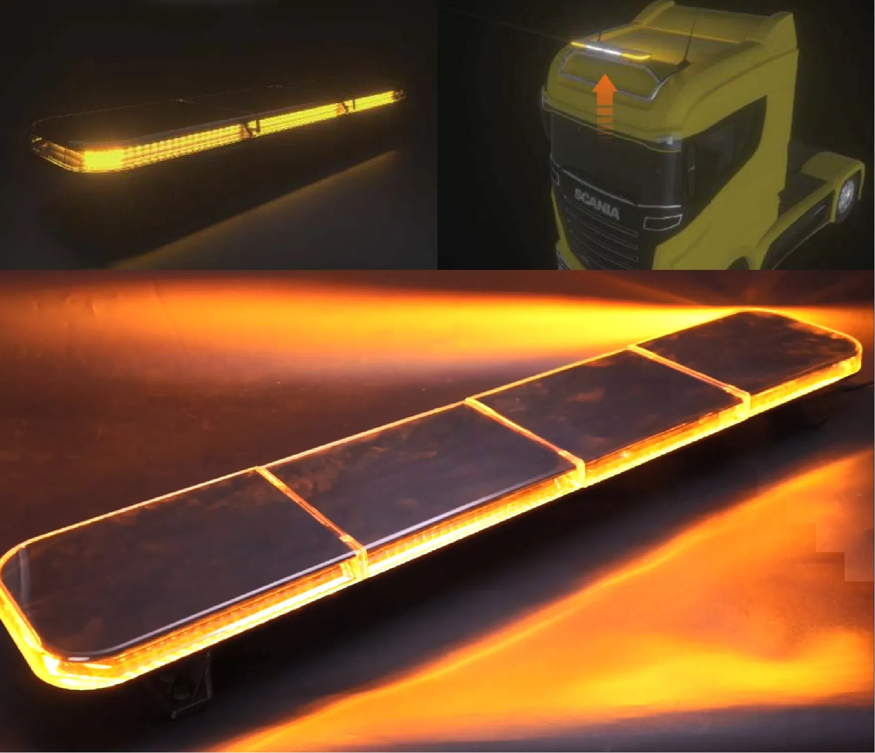 Светодиодная сигнальная балка R65 0.9м с беспроводным пультом