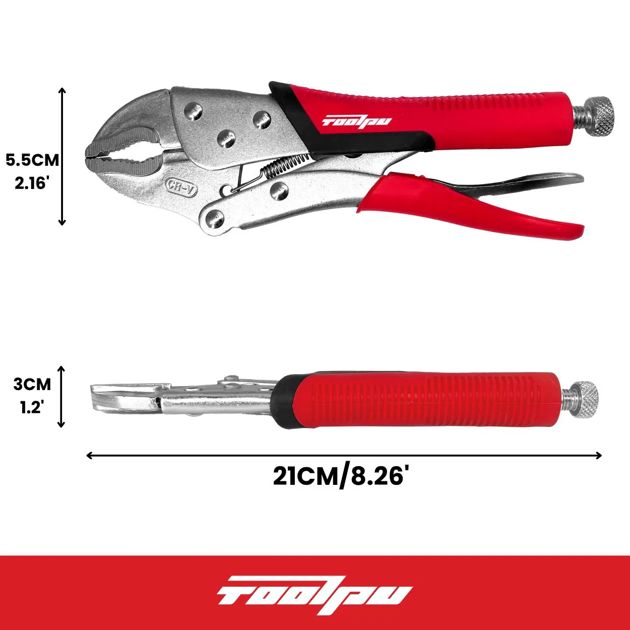 Регулируемые струбцины с удобной рукояткой Toolpu