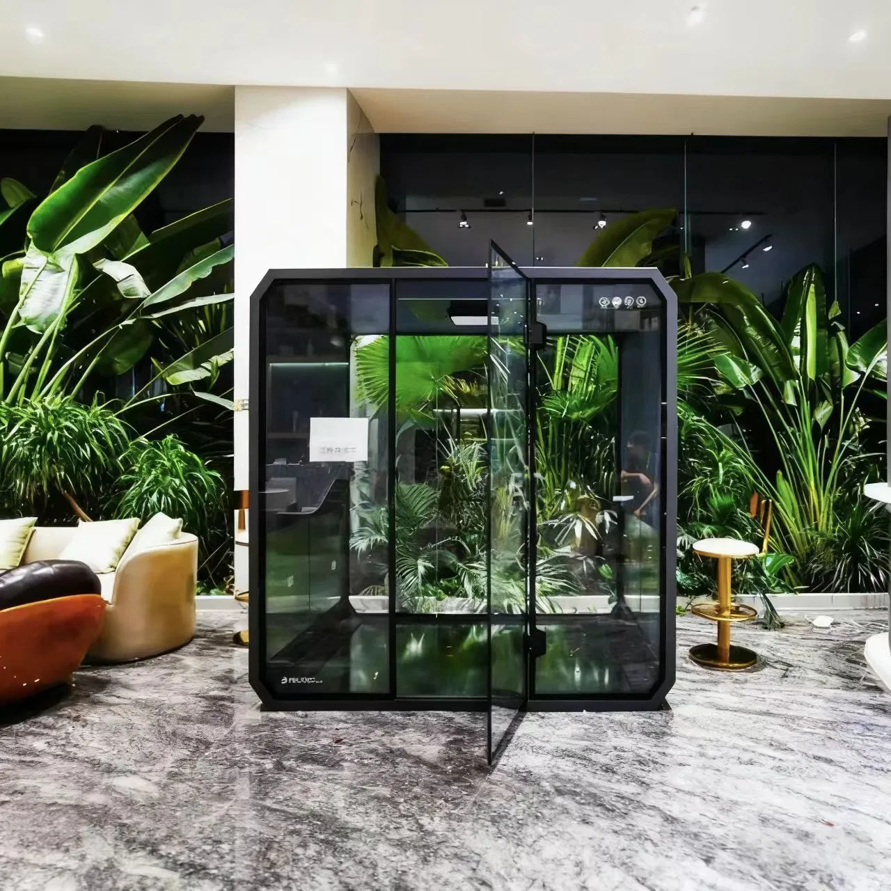 Office Workstation High Back Acoustic Private Public Waiting Area Office Pod