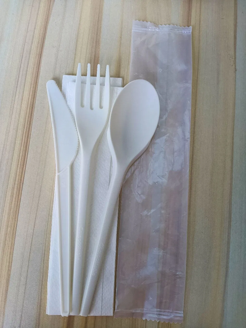 Quanhua Degradable Disposable Cutlery Set Set Set of Knives, Forks and Spoons Disposable Cutlery