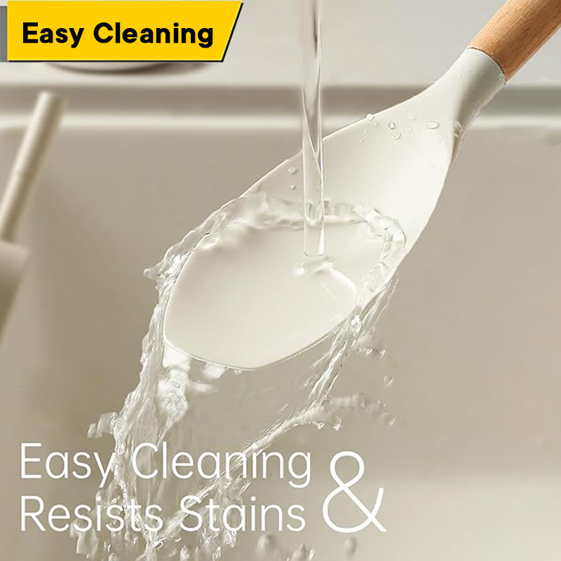 Versatile Solid and Slotted Spoons for Non-Stick Cookware Set