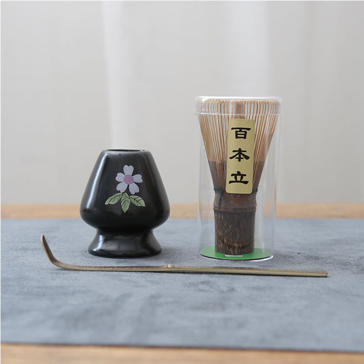 Hot-Selling Amazon Matcha Accessory Set Including Bamboo Whisk Customized Matcha Whisk Chasen with Craft Paper Box