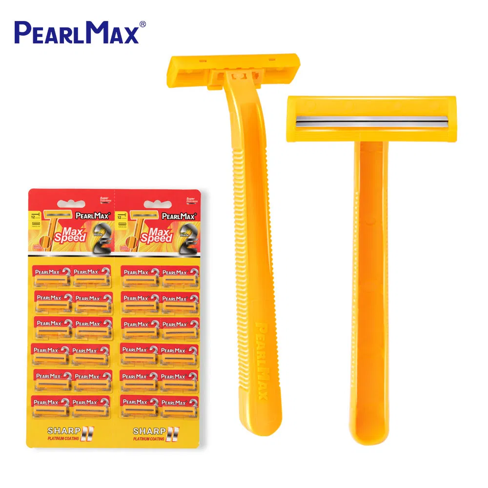 Promotional Cheap Price Plastic Handle Twin Blade Hotel Razor