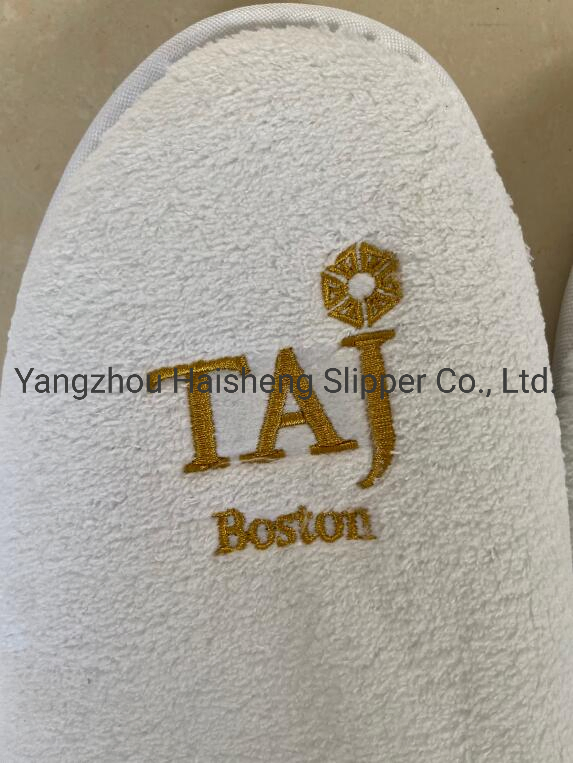 Белые вафельные одноразовые тапочки для отелей