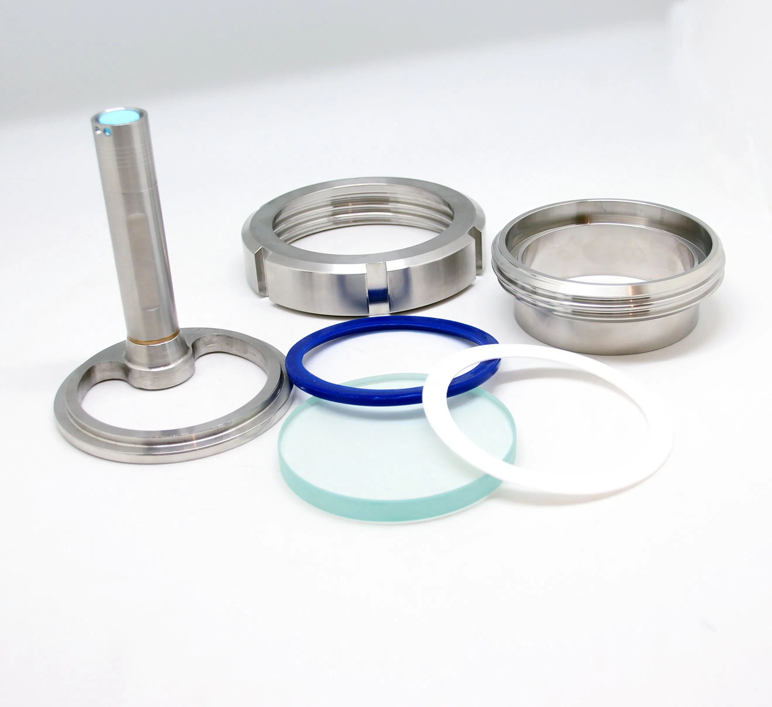 Qiimii Stainless Steel SS304/SS316L Union Type Sight Glass with Ss Wireless Lamp