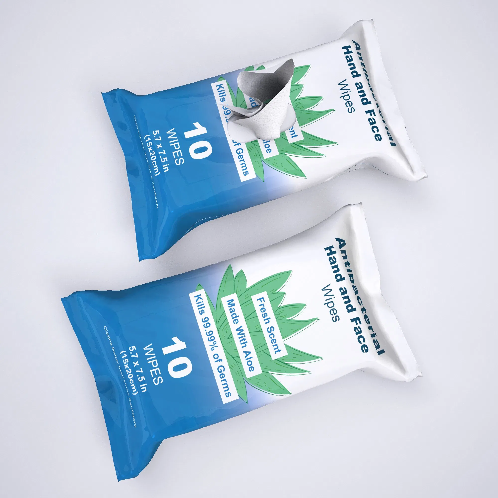 99.9% Germs Killing Antibacterial Skin Cleaning Wet Wipes