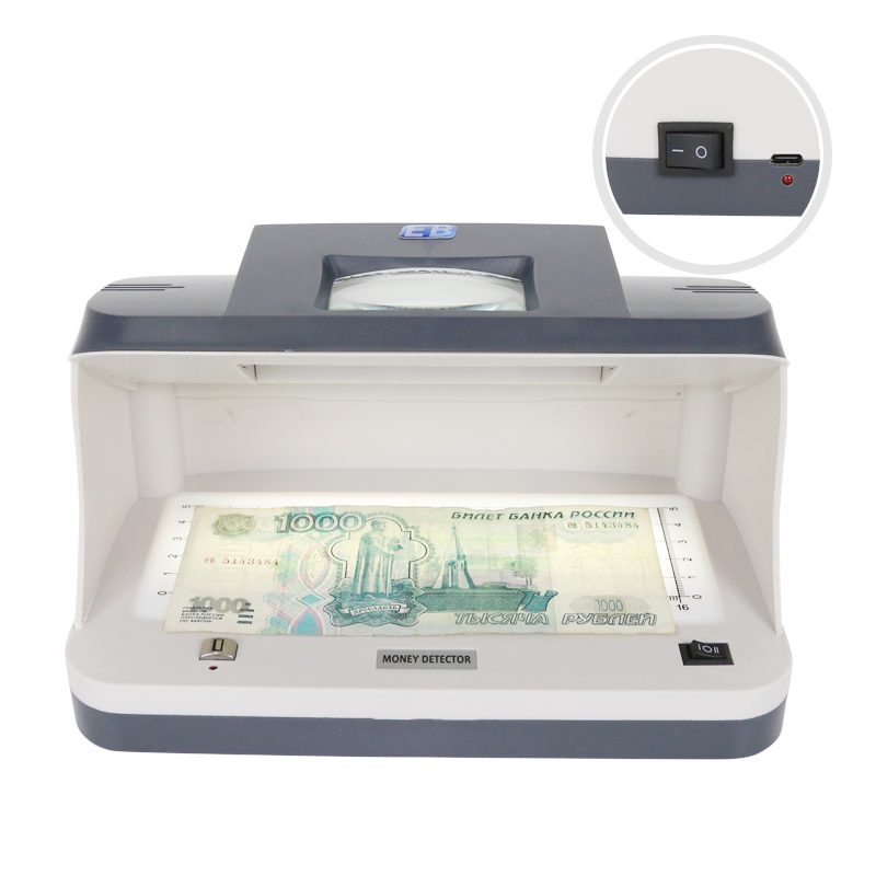 DC-2189C LED UV Counterfeit Money Detector Fake Currency Detector Portable Bill Detector Mg Magnifying Glass