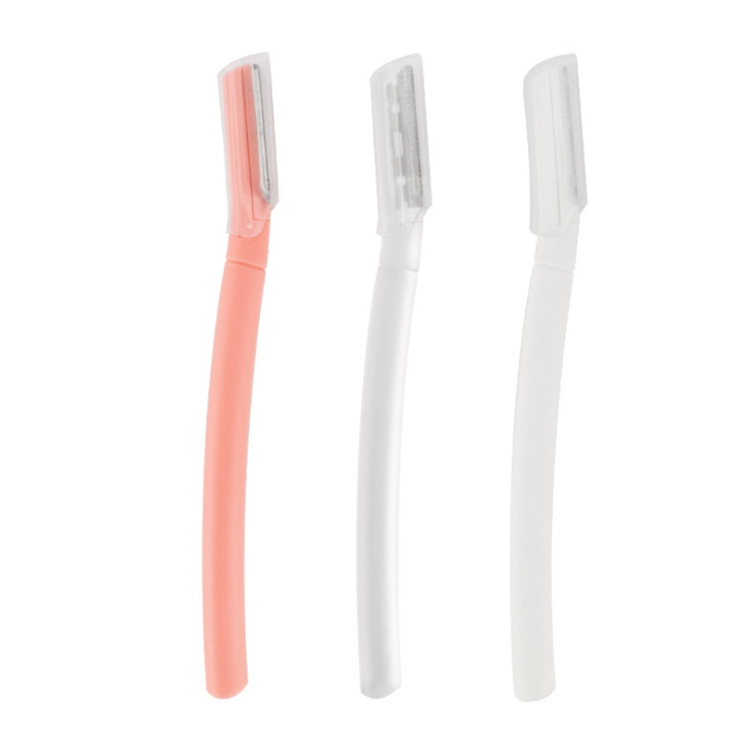 High Quality Custom Eyebrow Shaping Tools Brow Razor Shaper Mini Plastic Facial Eyebrow Razor Trimmer