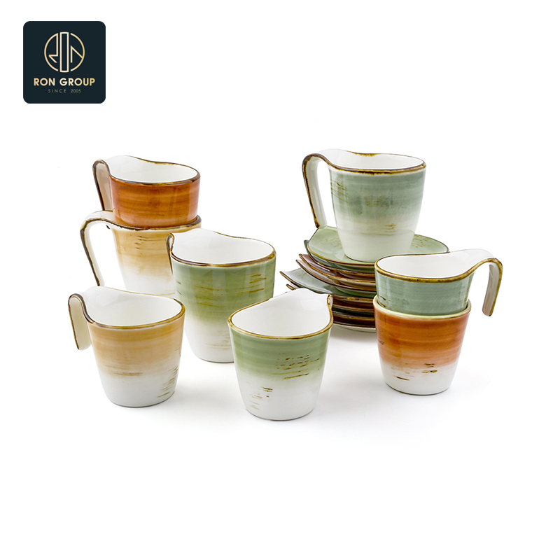 Cafeteria Coffee Shop High Grade Porcelain Drinkware Cappuccino Espresso Commercial Cup for Restaurant