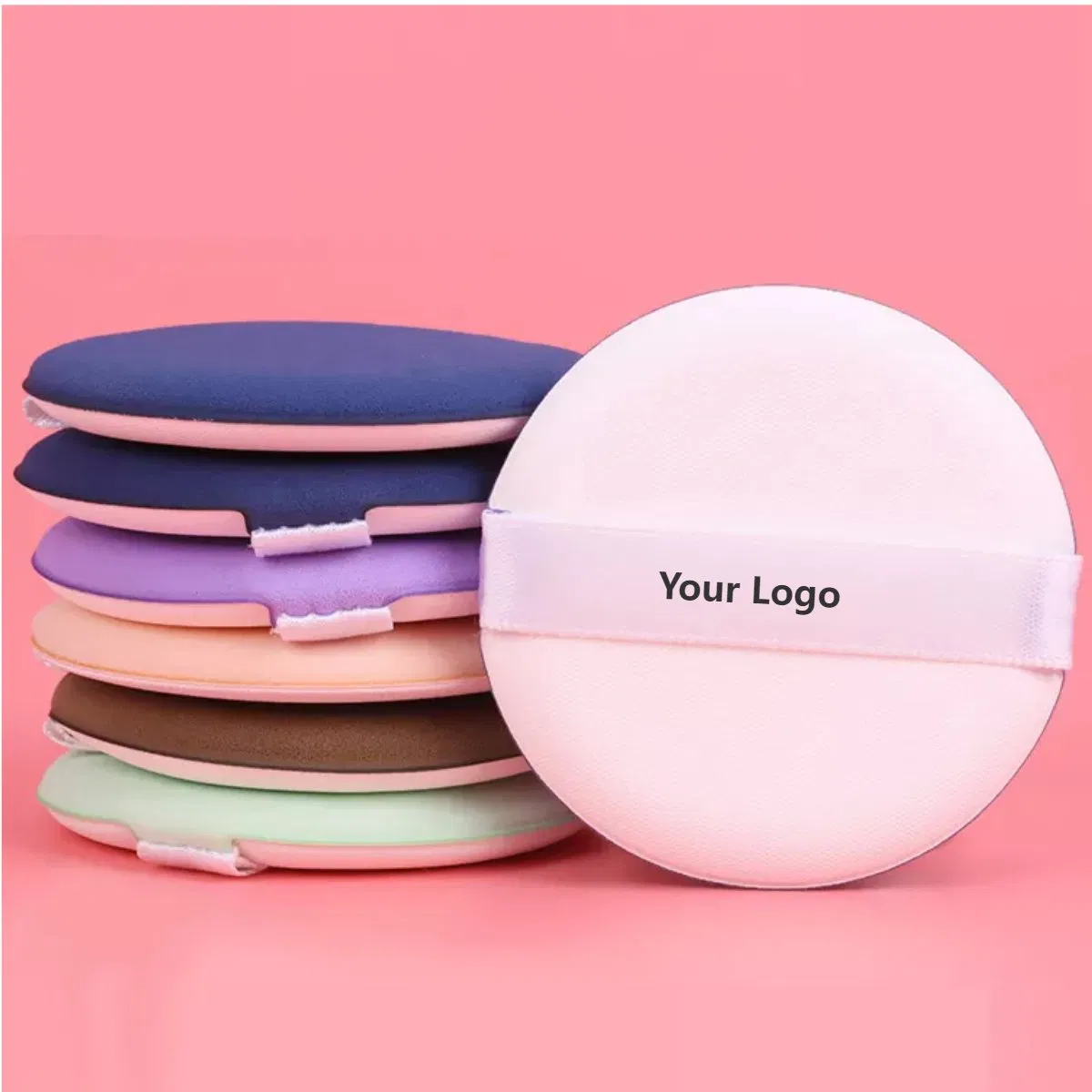 Colorful Soft Powder Puff with Packaging Box