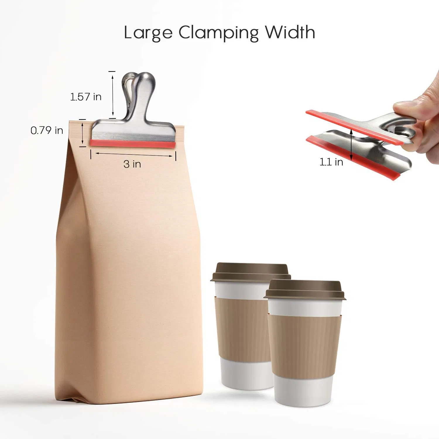 Pack Chip Bag Clips Covered with Silicone Color Food Bags Airtight Seal Clip