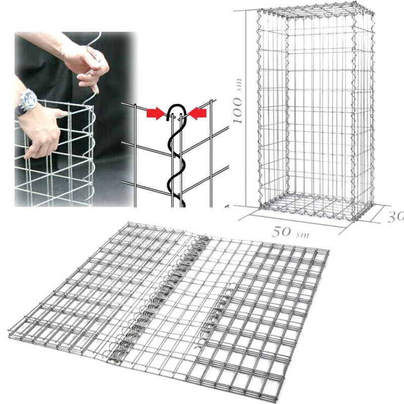 Decorative Garden Supply DIY Design Welded Wire Mesh Gabion Cage Gabion Basket Retaining Wall Gabion Fence