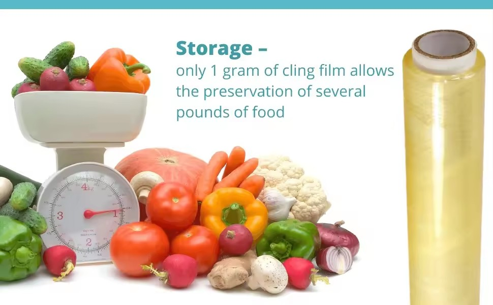 Plastic Cling Film Cover Antibacterial Disposable Elastic Cling Bag Food Cling Film