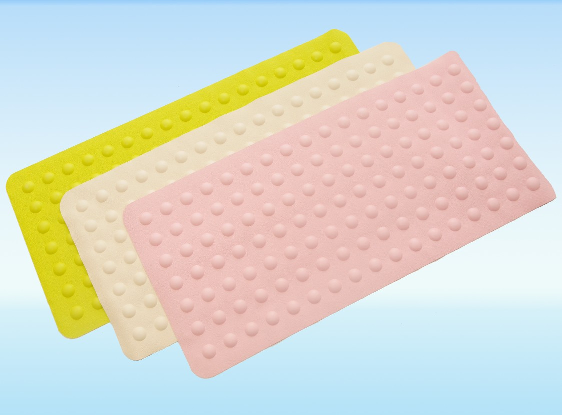 Non Slip Durable Natural Rubber Bath Room Mat Shower Mat 45X75cm Back with Sucker