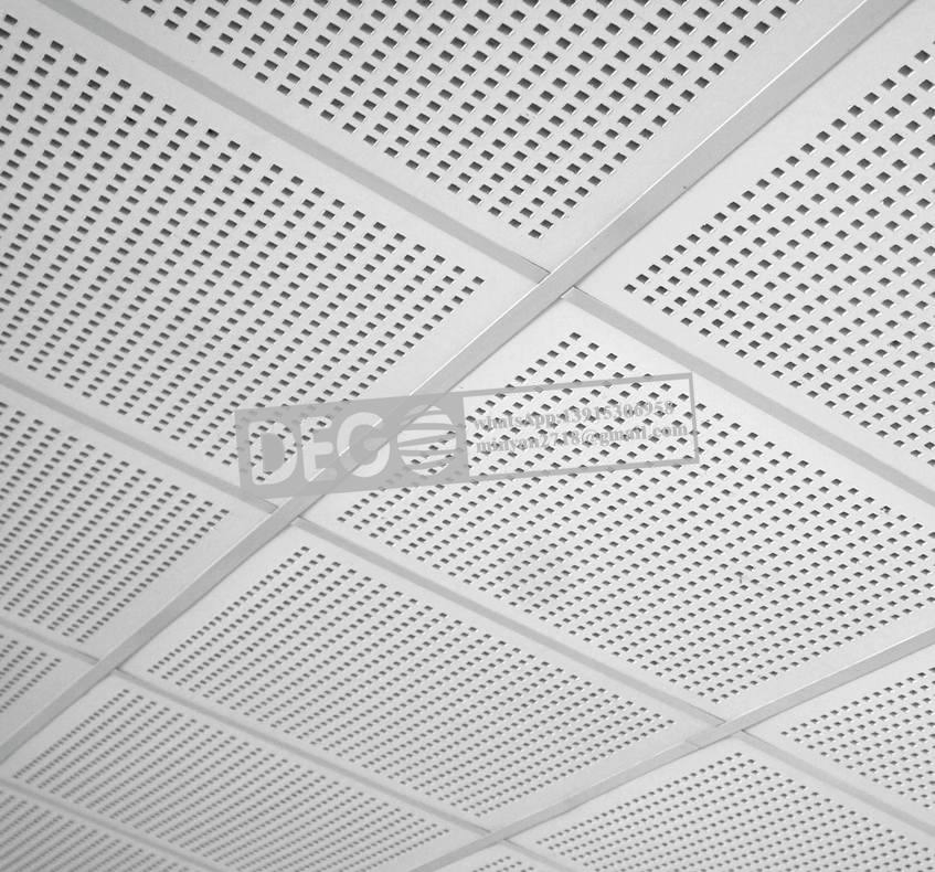 12mm Square Hole Ceiling Tile Shape Fireproof and Moisture Proof
