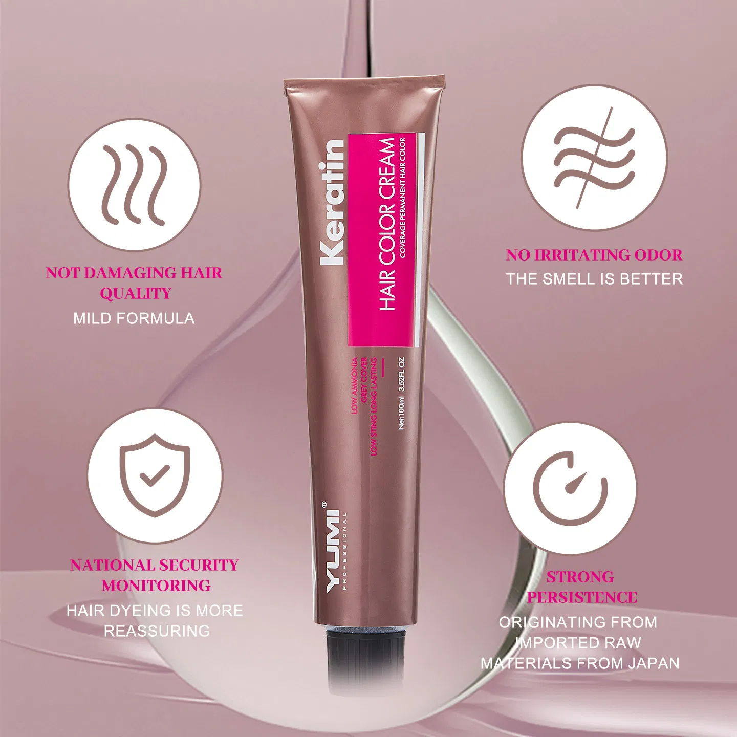 OEM/ODM No Lrritation Permanent Long-Lasting Professional Hair Color