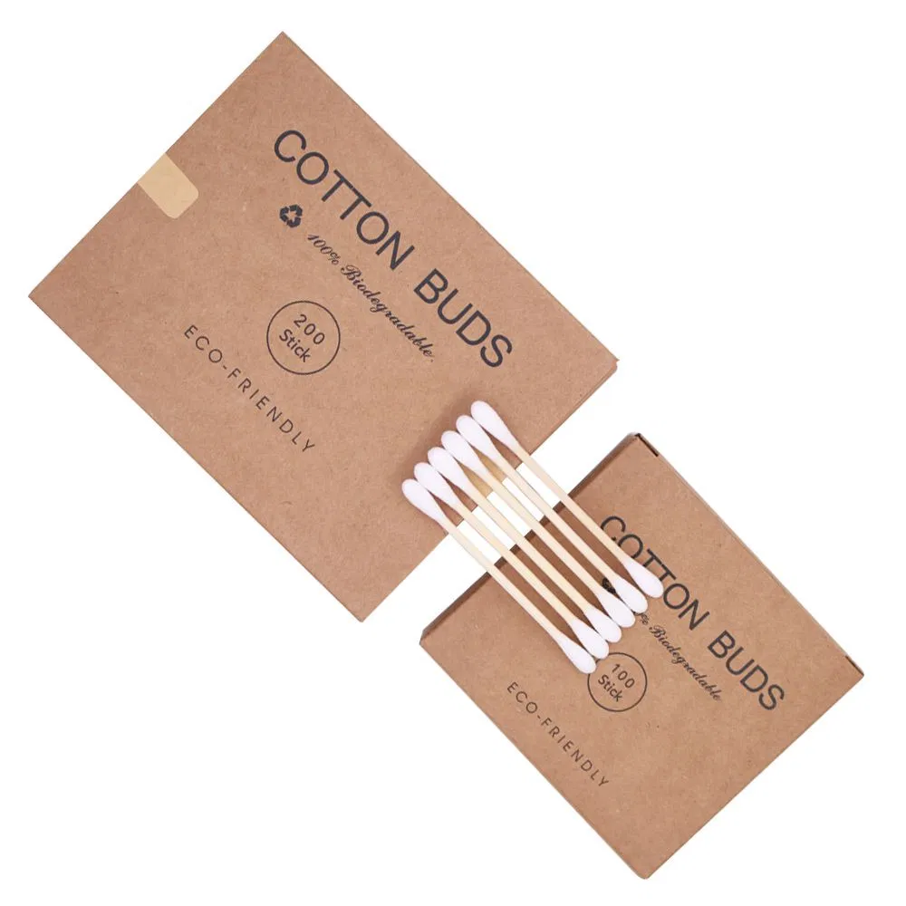 Plastic-Free Bamboo Cotton Swabs Pure Natural