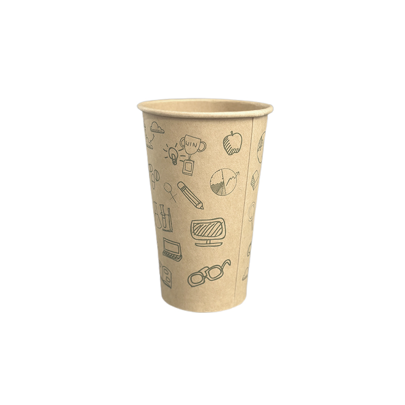 Бамбуковые бумажные стаканы 12oz и 16oz, биоразлагаемые