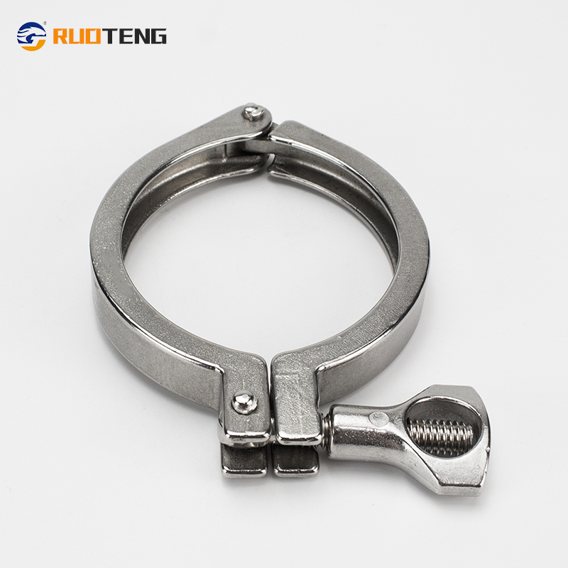 [Ruoteng] Sanitary Stainless Steel Pipe Light Single 2PC Pin Clamp 1/2"-12"New Tech Connector