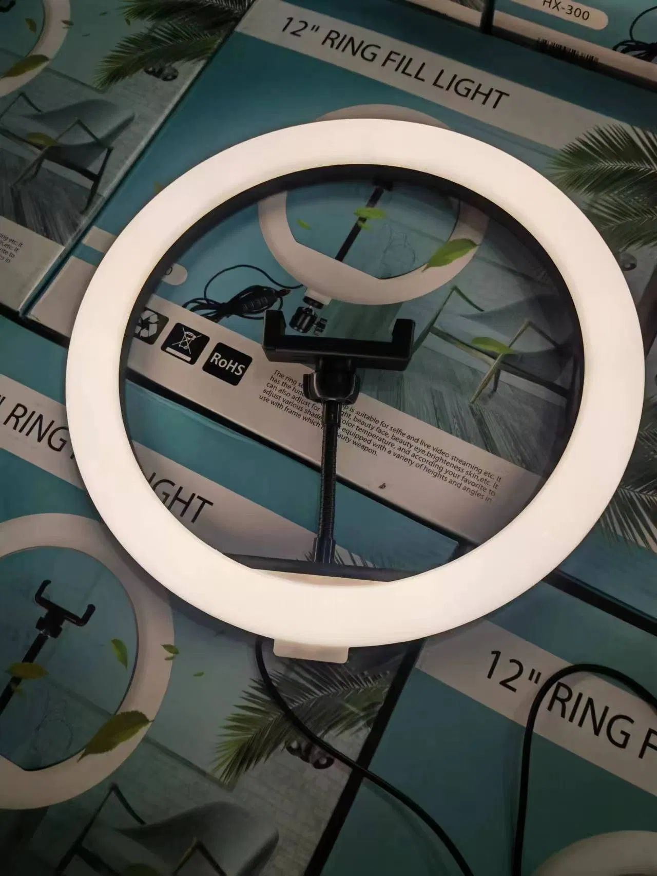 10 Inch Selfie Ring Light with 2.1m Tripod Stand Makeup Fill Light Live Broadcast Beauty for Cell Phone