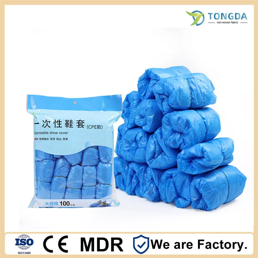 Disposable CPE Waterproof Workshop/Home Hospitality Dustproof Shoe Cover