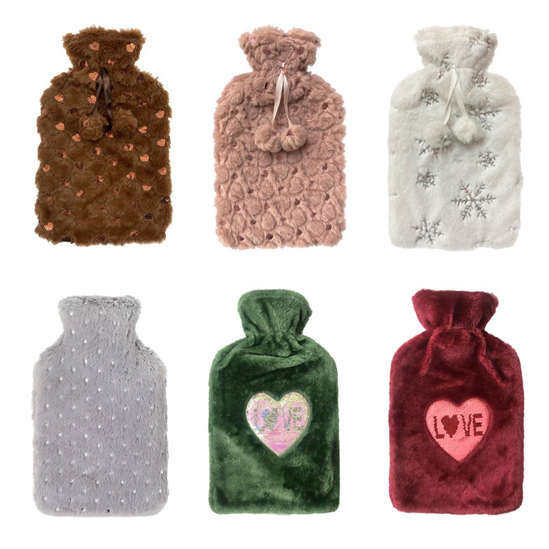 Winter Warm Mini Hand Warmer PVC Hot Water Bottle with Soft Cover