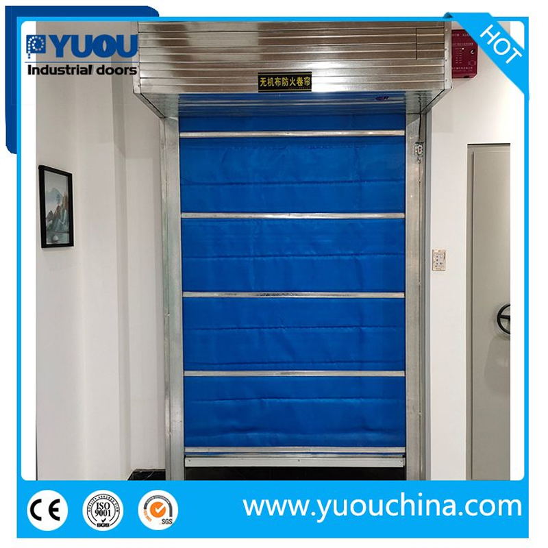 Exterior & Interior Fiber Curtain Fire Rated Roller Shutter Curtain Door