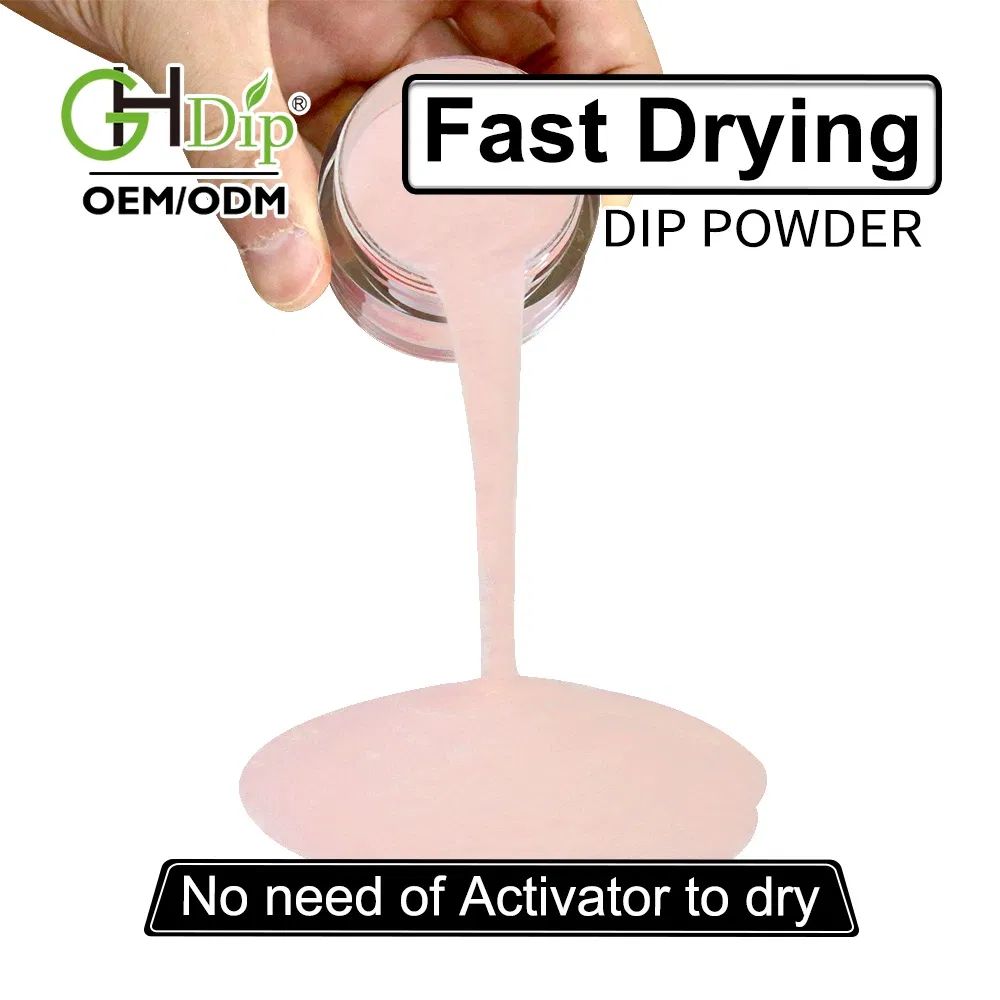 Fast Drying Dipping Powder Nude Color Nails Art