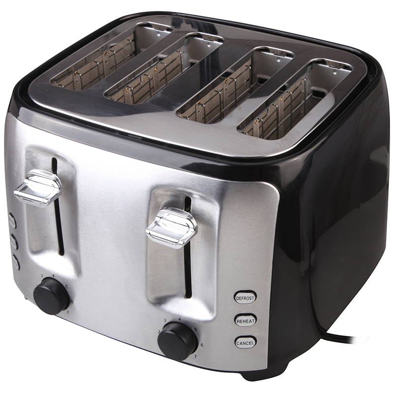 Toaster with Different Function Re-Heat/Defrost/Cancel and Auto Shut off and Cool-Touch Exterior
