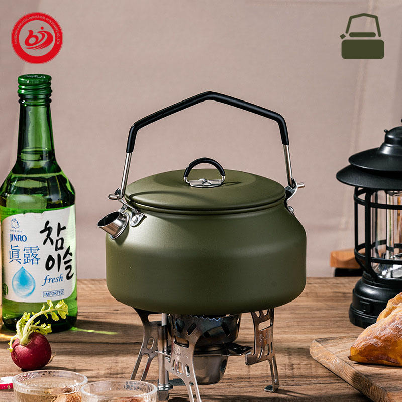 Portable Ultralight Stainless Steel 304 Outdoor Travel Kettle Tea Kettle with Handles Carrying Bag for Backpack Hiking Camping