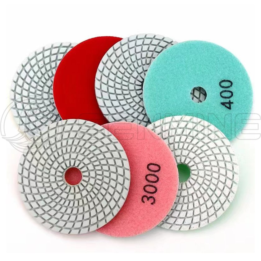 Diamond Wet Fiber Ceramic Polishing Pad Hardware Abrasive Tools for Granite Marble Stone Wood Machine Diamond Polishing Pad