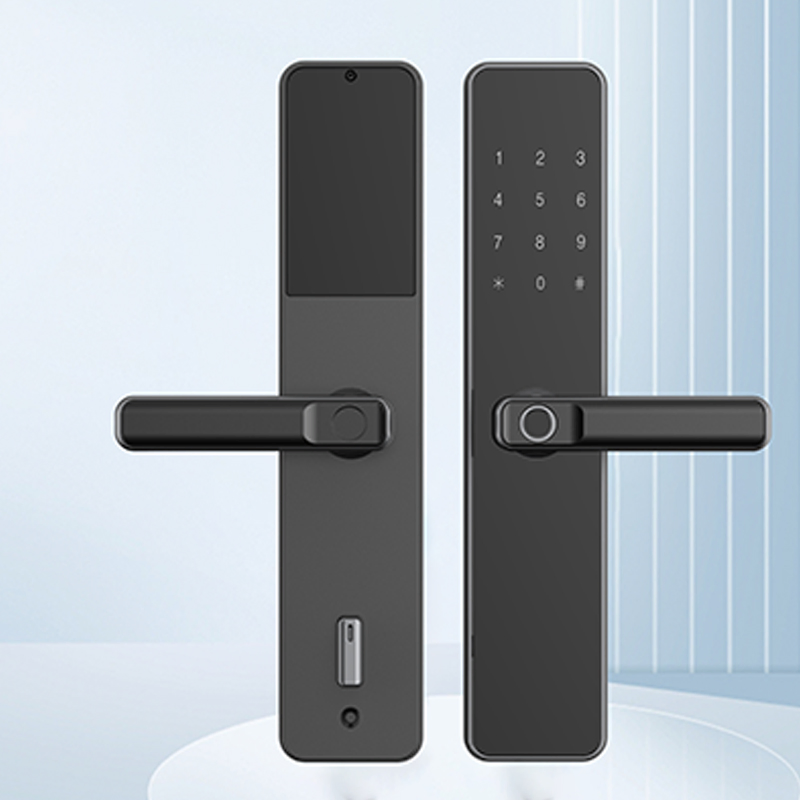 Digital Fingerprint Door Handler Integrated Lock Password Entrance Power Saving Keyless Smart Lock