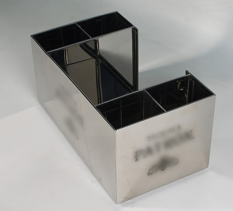 Jose Cuervo 304 Stainless Steel Multi Functional Metal Napkin Holder Tissue Box Straw Organizer Bar Caddy for Caperdonich Calvados Boulard