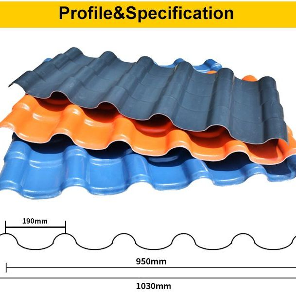 Shenyu 3 Layers ASA PVC Spanish Synthetic Resin Roof Tile