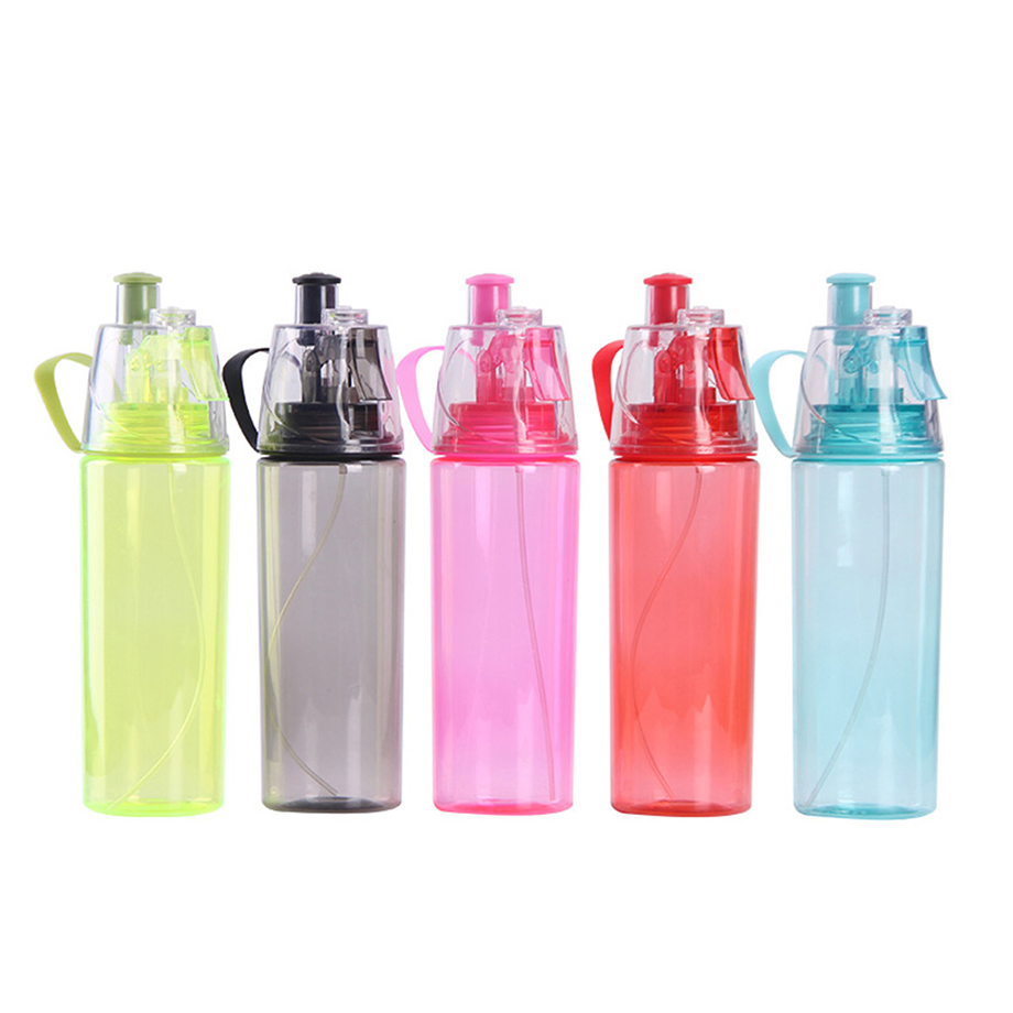 Hot Selling BPA Free Plastic Sport Water Bottle with Stainless Steel Lid and String
