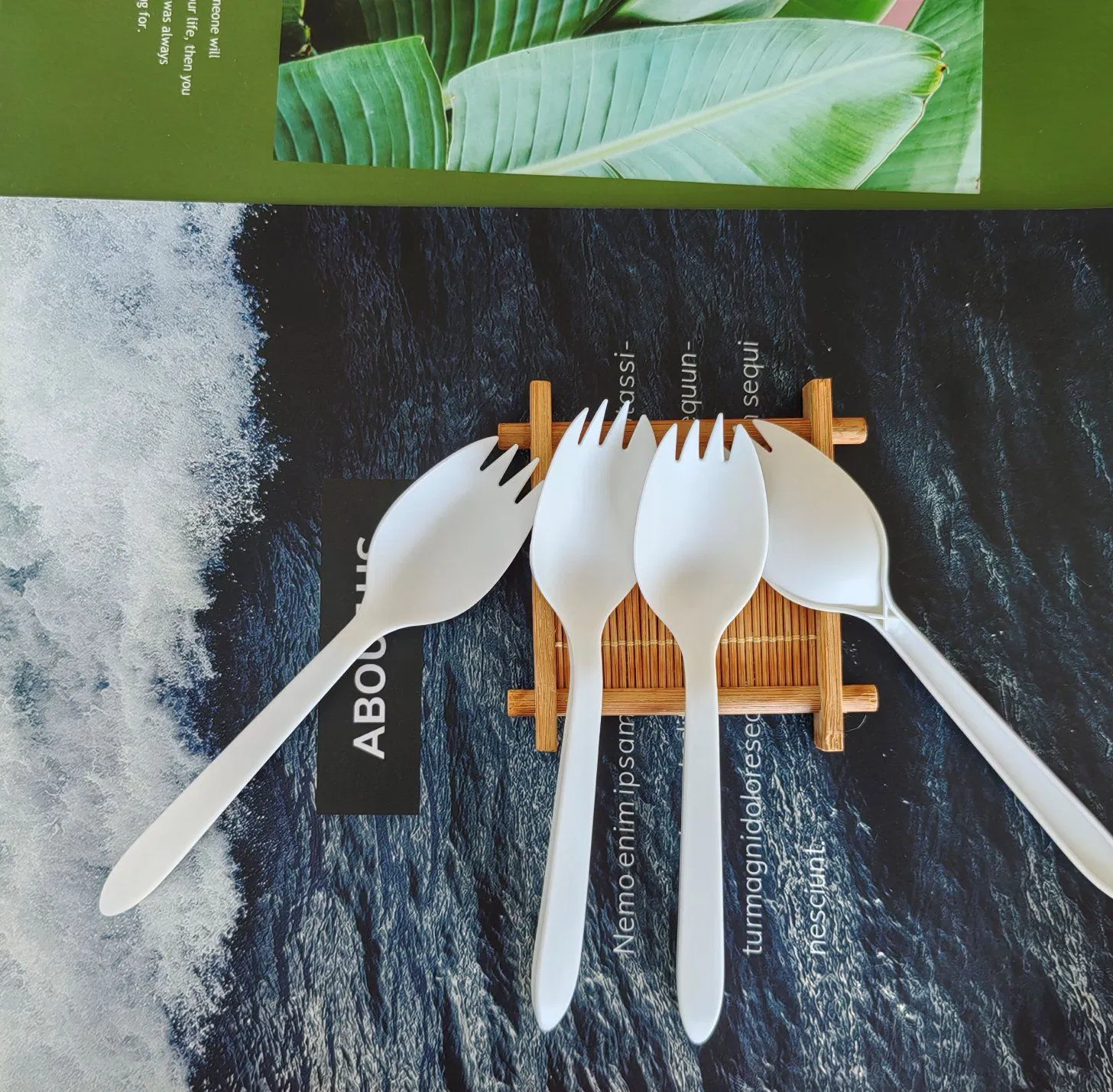 Food Grade 100% Compostable Disposable Cpla Eco Friendly Cutlery Kit with Knife Fork Spoon