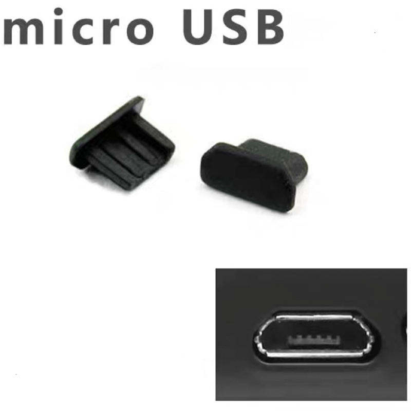 Black and White TPU PE Type C USB Anti-Dust Plug Injection Plastic Mobile Phone Accessories Charger Port Stopper Cover