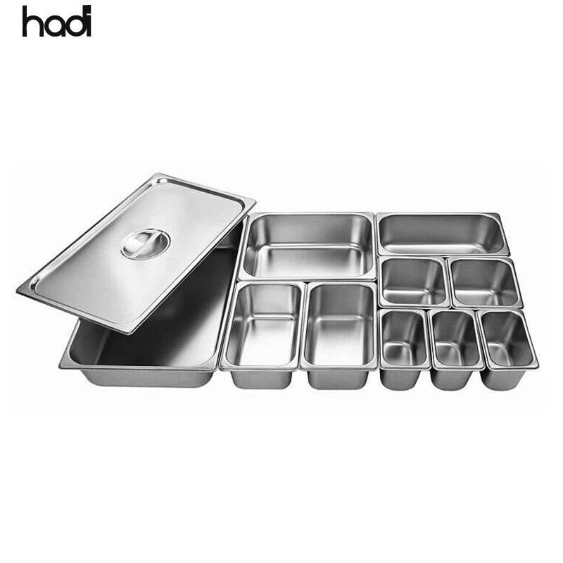 All Size Available High Quality Food Grade Chafing Pan Insert Stainless Steel Gastronorm Food Container Gn Pan Food Cases S/S Gn Pan with Lid