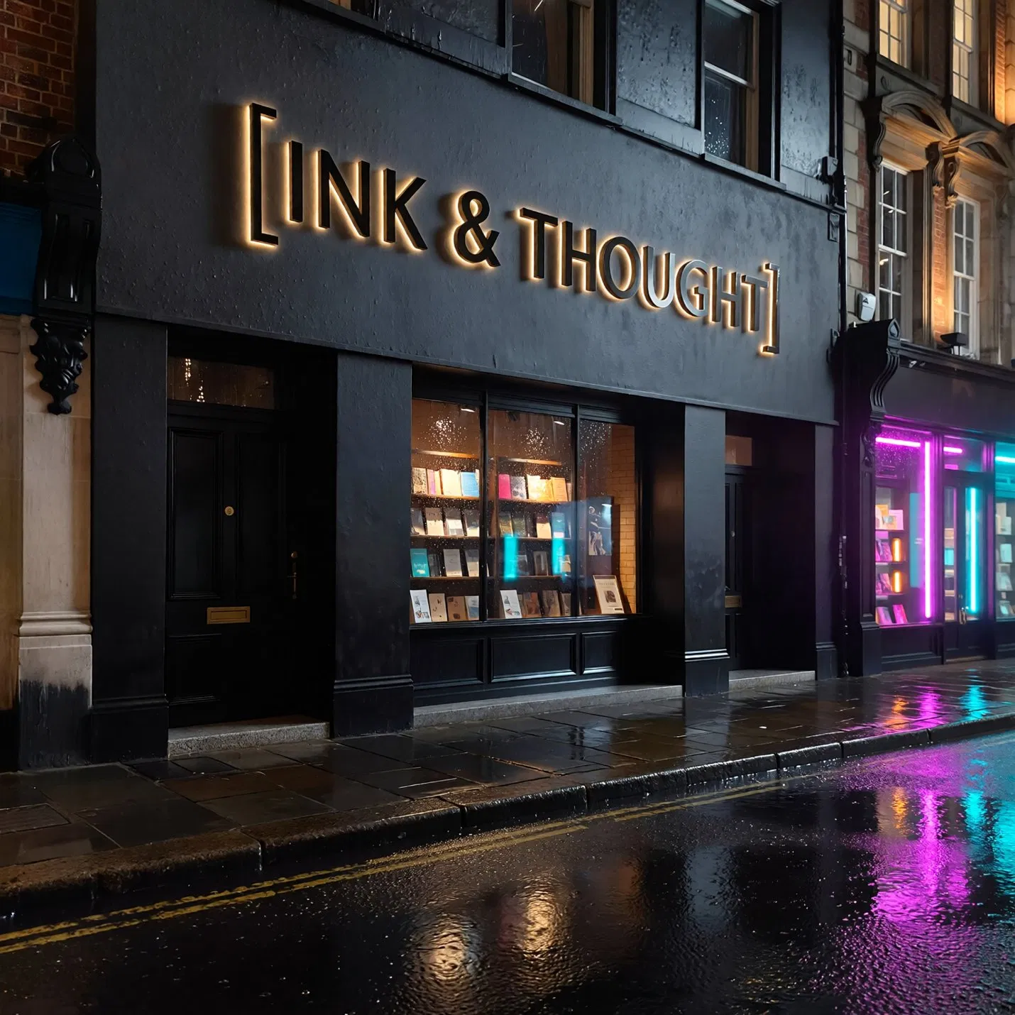 Warm Color Illuminated Signs for Memorable Advertising Experiences