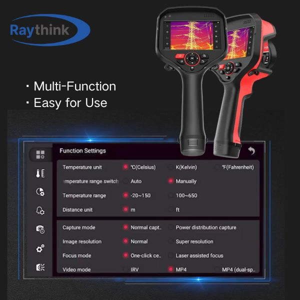 Handheld Thermal Infrared Pyrometer Camera with Dual-Mode Recording and Bluetooth-Enabled Smart Connectivity