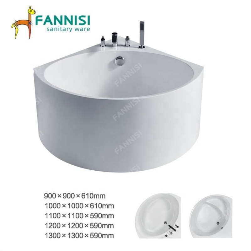 Угловая акриловая ванна FANNISI, 180x90 см