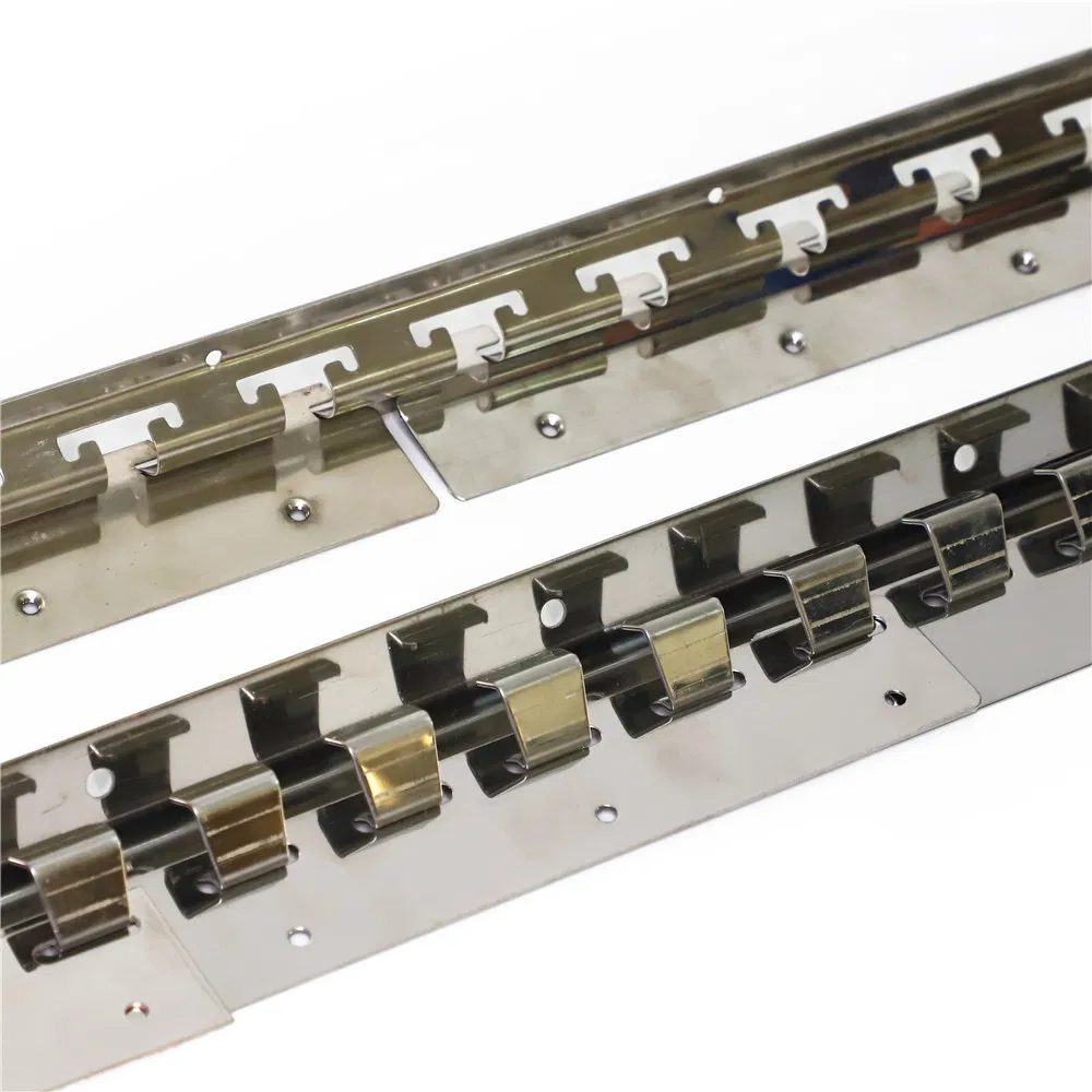 PVC Strip Door Mounting Hardware EU/Cn Style Hanger Rail and Clamp 200mm