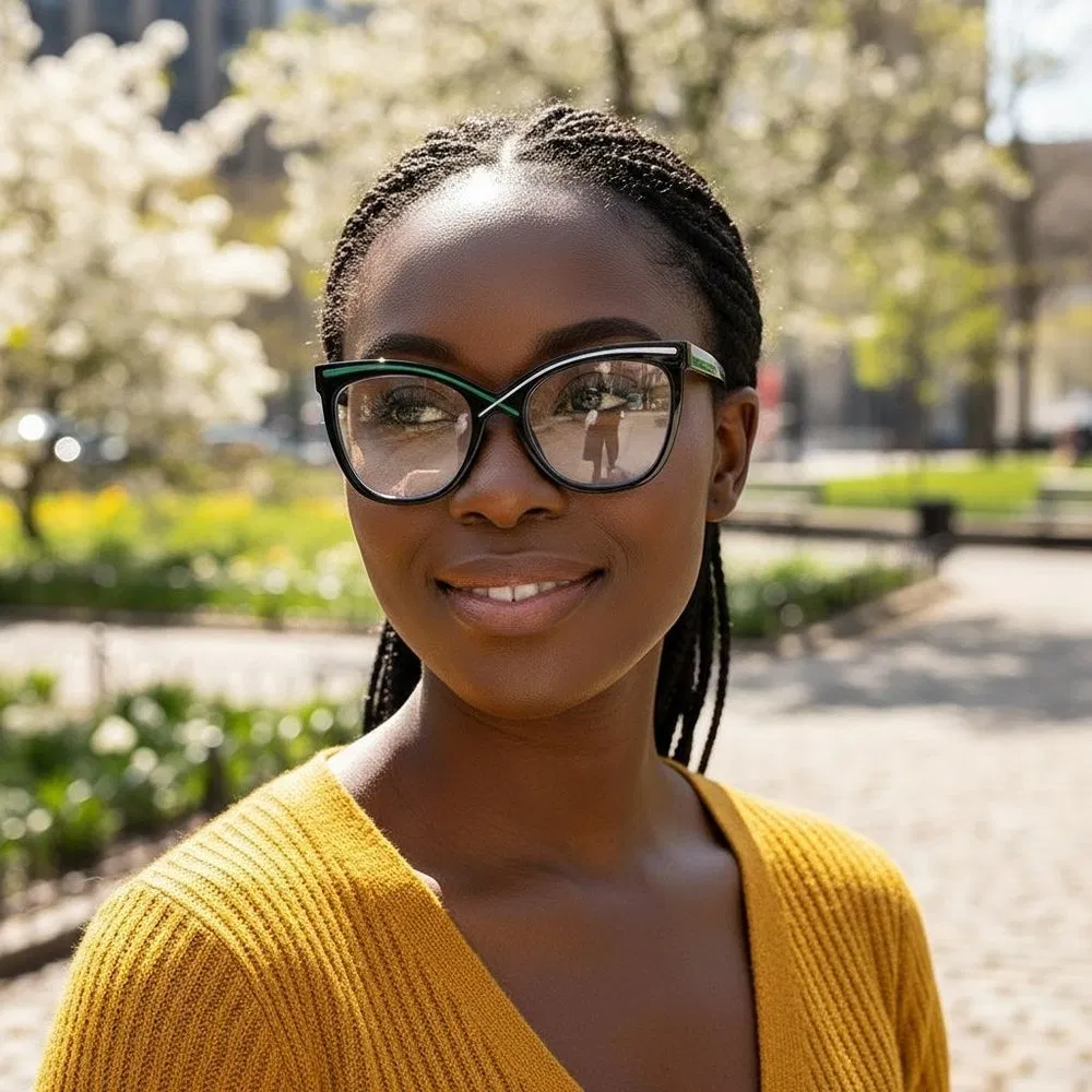 PC Plastic Frame Material Fashion Ultra Light Anti-Blue Reading Glasses for Women