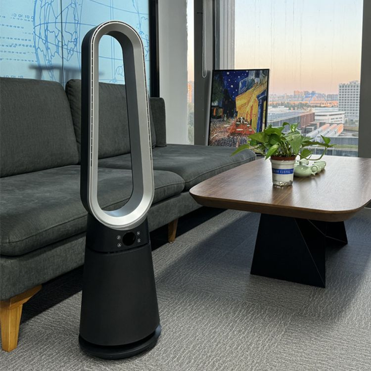 Manufacturer Wholesale 20 Speed 8h Timer Digital Display Intelligent Touch Electric Bladeless Fan for Home