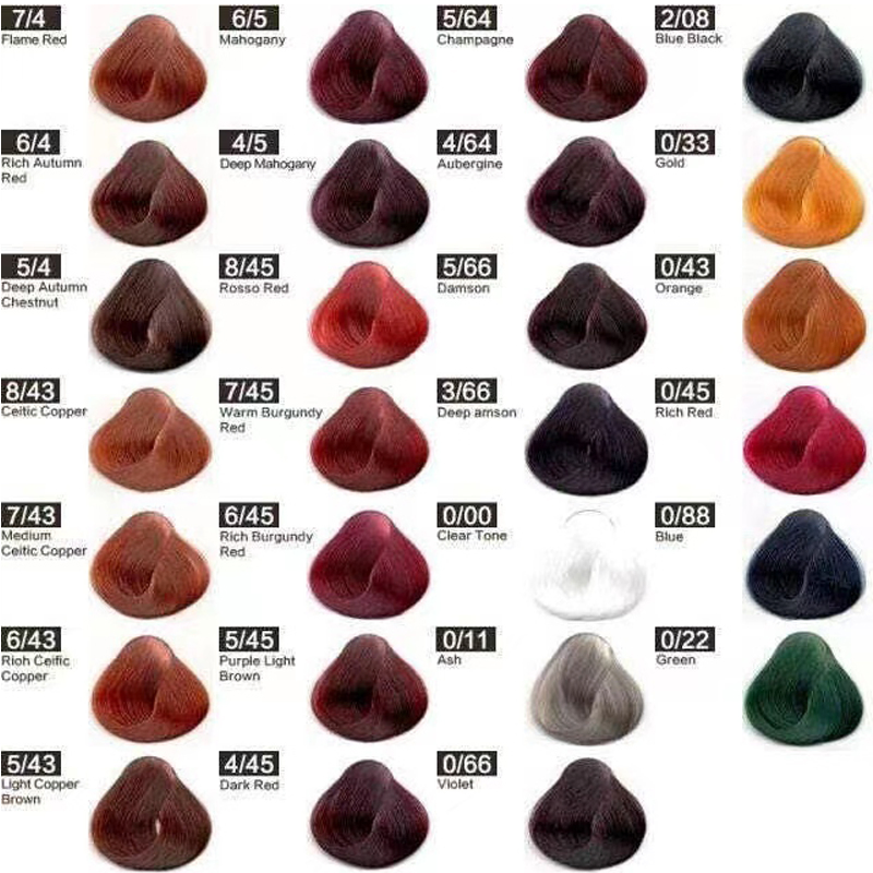 100 Ml 55 Colors Private Label Ammonia Free Professional Permanent Hair Dye