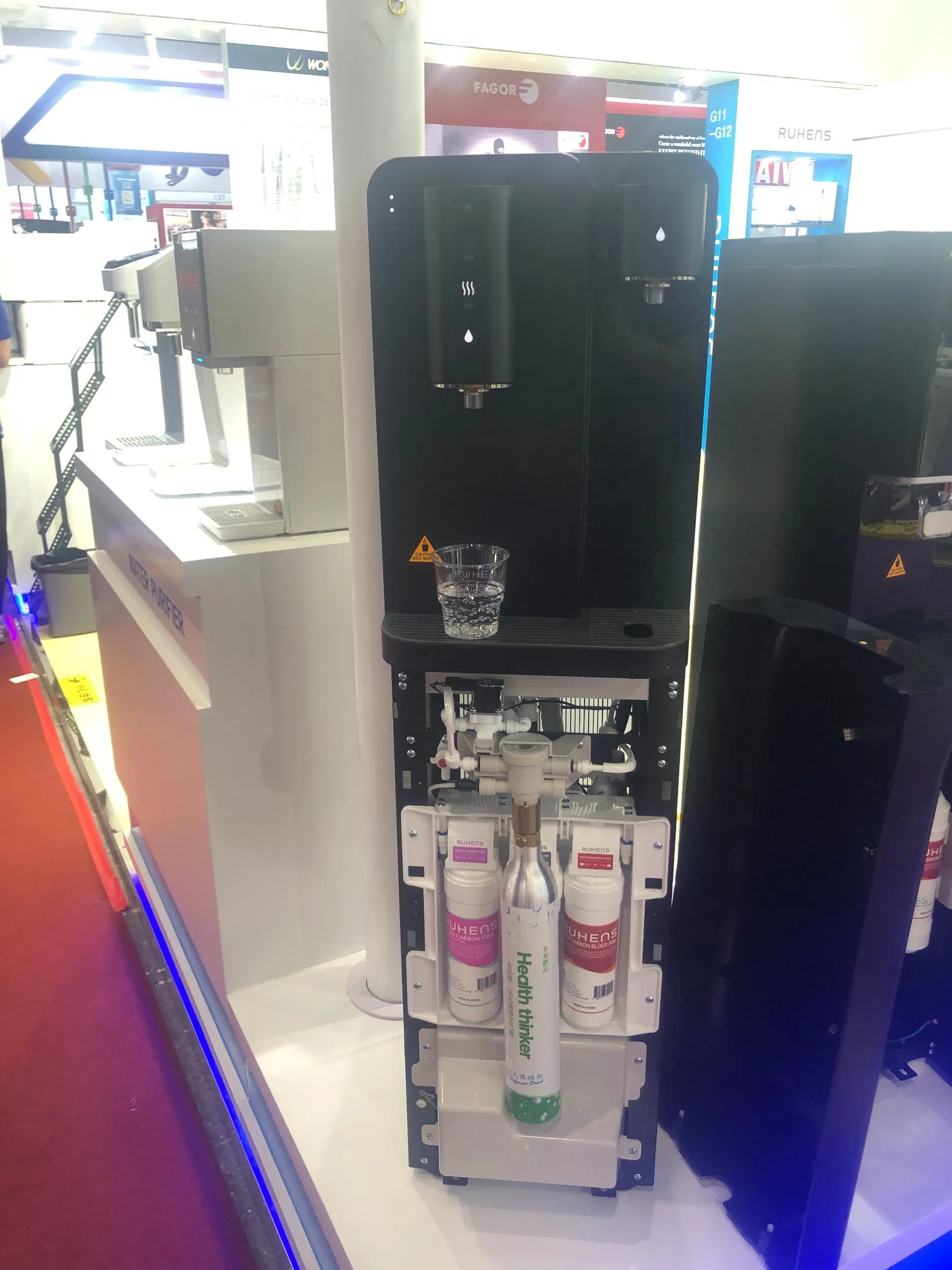 Bottom Loading up Flow 5 Gallon Bottled Water Compressor Hot Cold Cooler Dispenser